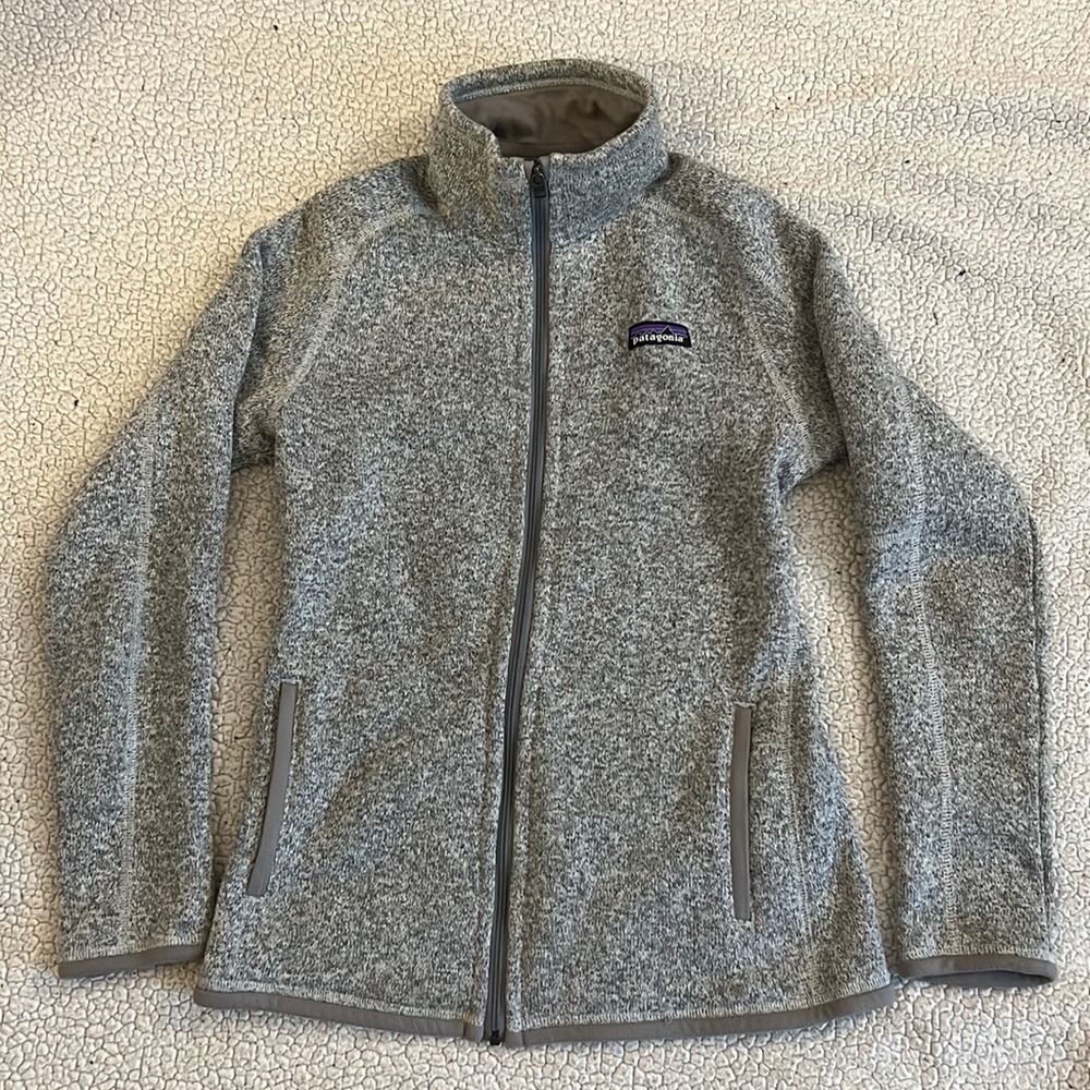 Grey Patagonia fleece jacket